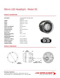 Product Spec Sheet